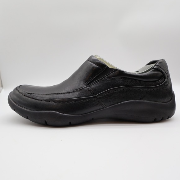 Hush Puppies Zone Slip On Shoes Mens 10 Black Leather Comfort H100050 NEW main image 13